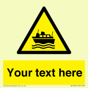 Custom warning ferries crossing vessels